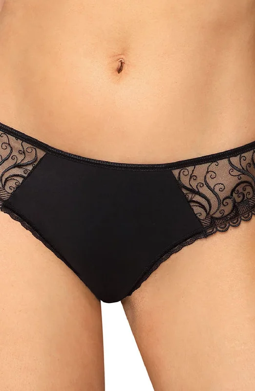 Lace lingerie sets for sultry look-Roza Anuk Thong Black