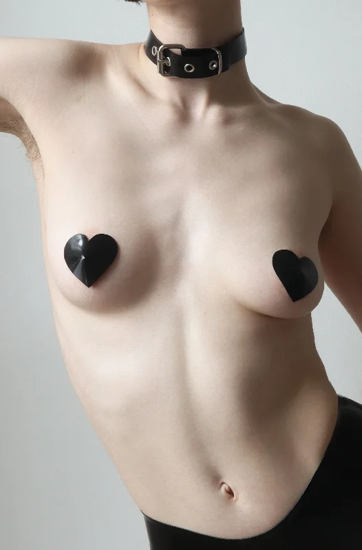 Nipple covers for maintaining modesty-Heart Pasties