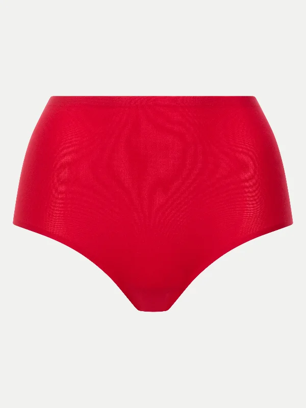 Women's panties for sleep with ultra-soft material-Chantelle Softstretch High Waisted Brief Poppy red Women's panties for sleep with ultra-soft material-Chantelle Softstretch High Waisted Brief Poppy red