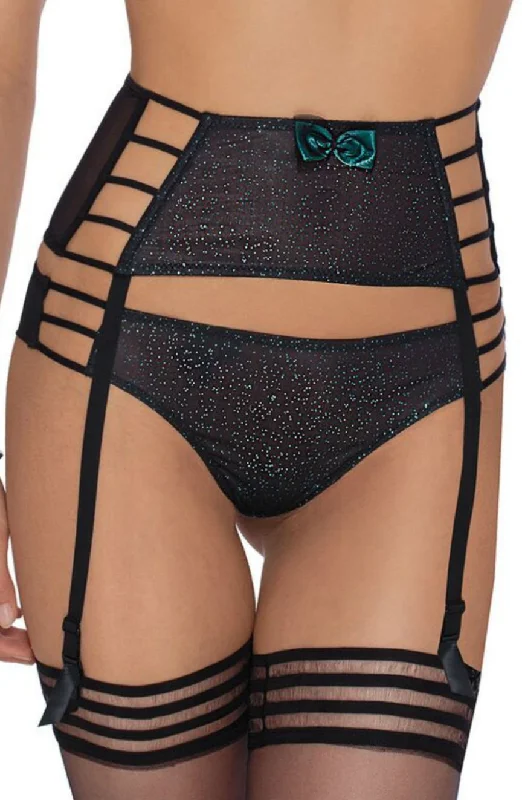 Sexy black lingerie sets for evening-Roza Ilaris Thong Black