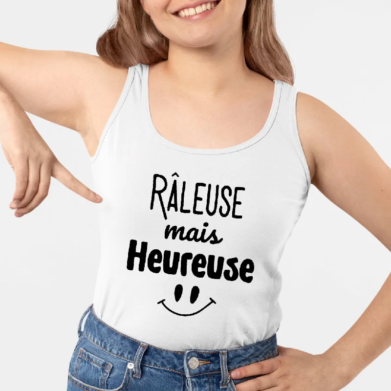 carbon-neutral tank production-Débardeur Femme Râleuse mais heureuse