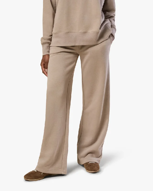Pajama sets for women with contrasting patterns-Straight Leg Sweatpants