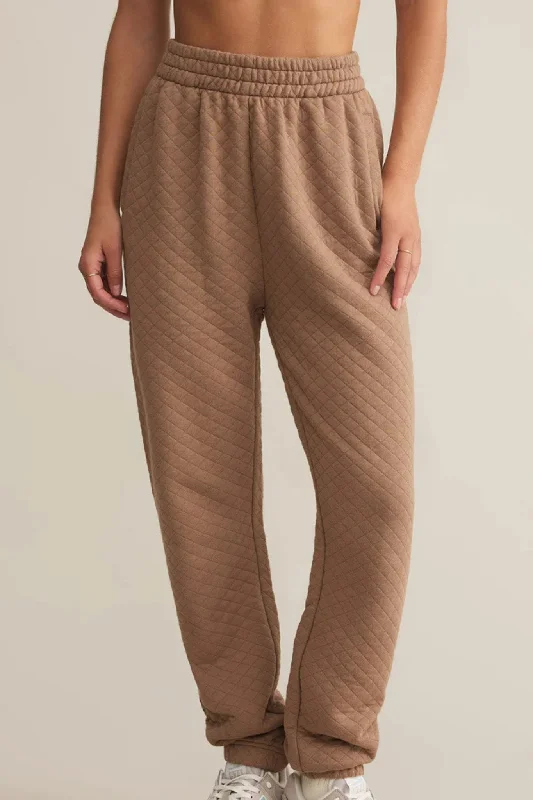 Women's pajama sets for cozy nights-Z Supply: Slim Quilted Jogger in Campfire