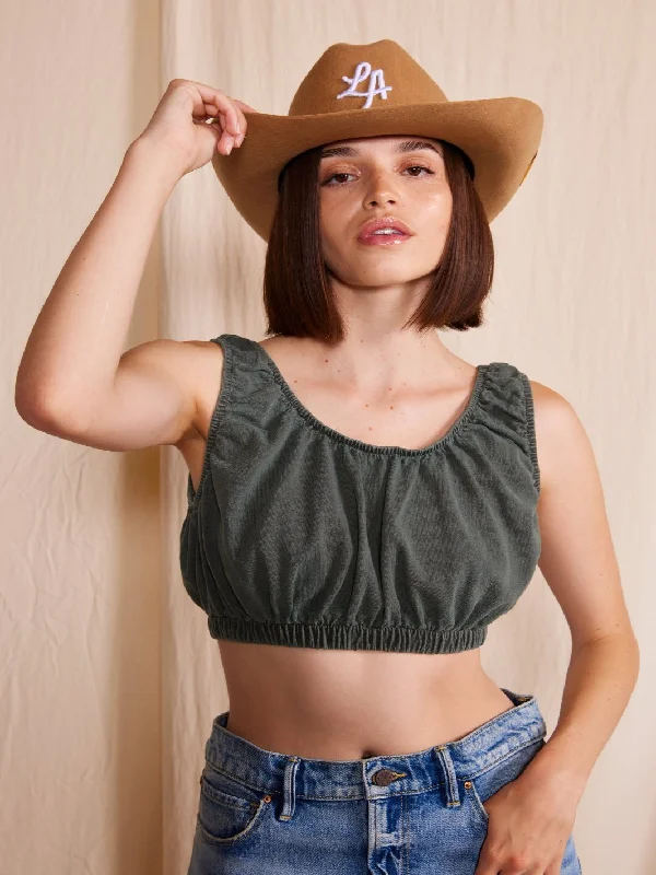 Elegant pajama sets for lounging at home-PEOPLE OF LEISURE - Maria Crop Top