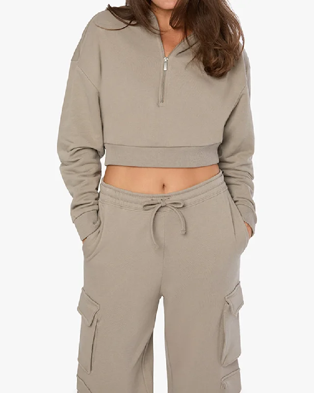 Comfortable pajama sets for all-day wear-Half Zip Hoodie