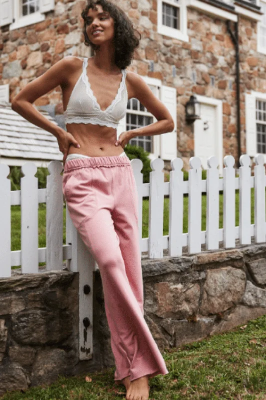 Lightweight pajama sets for women-Free People: Don't Wait Up Lounge Pant in Rose Dawn