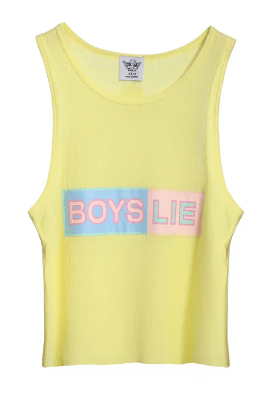 Women's pajama sets for warm sleep-Boys Lie: Better Half V2 Beegee Tank