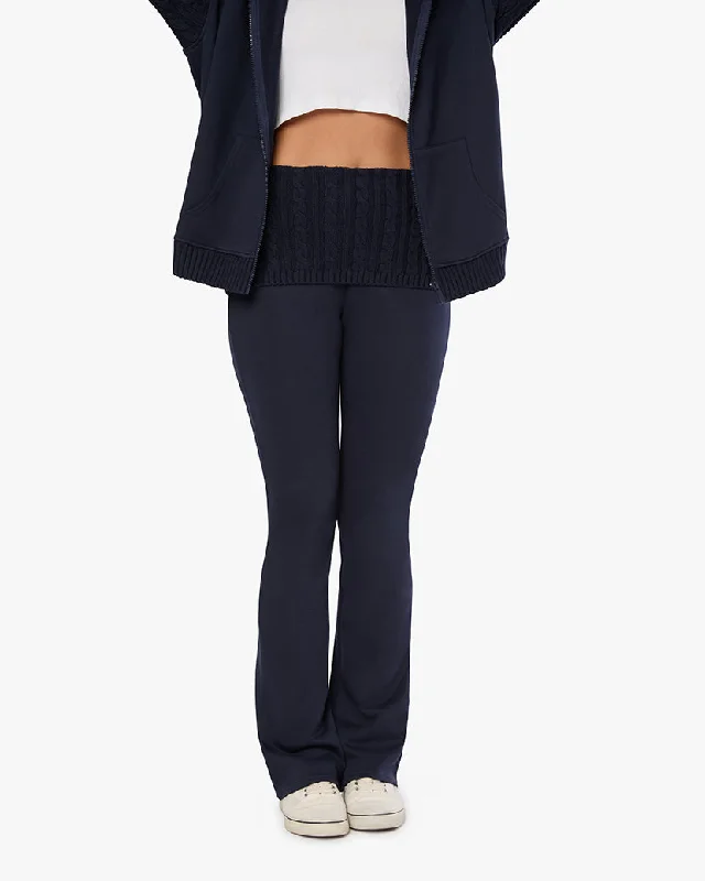 Women's pajama sets with pants-Cable Knit Roll Over Pant