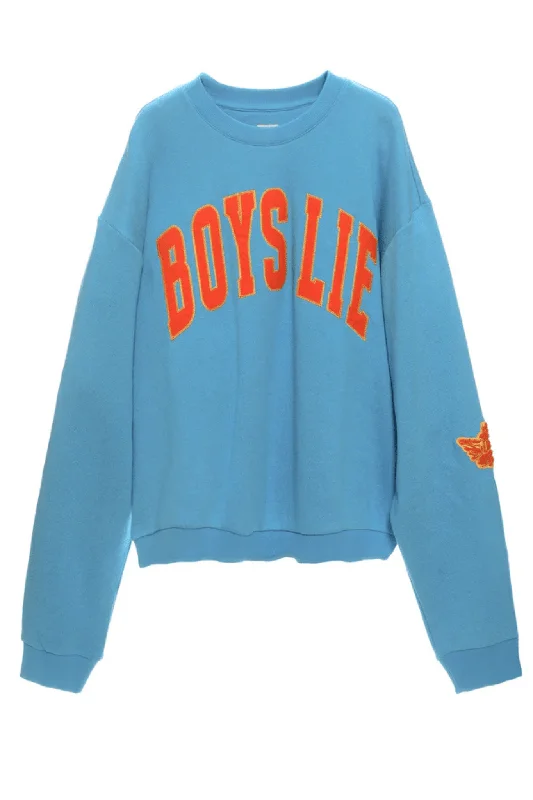 Soft women's pajama sets for daily wear-Boys Lie: Razzle Dazzle Kara Crewneck