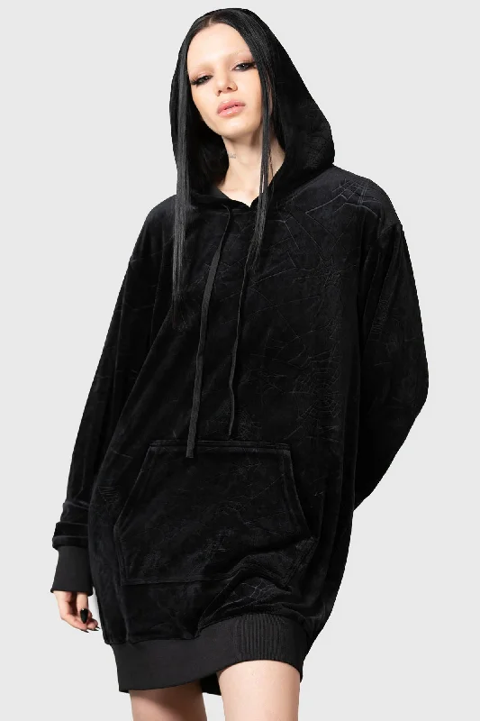 Pajama sets for women with long pants-Webmare Longline Hoodie