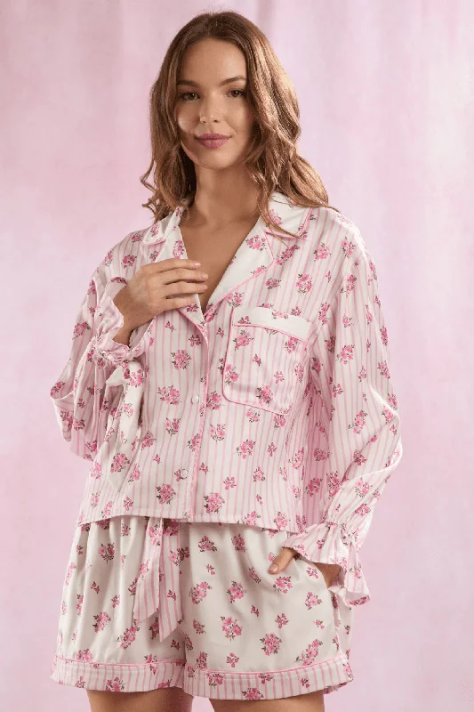 Stylish women's pajama sets for nightwear-Callie Pink PJs