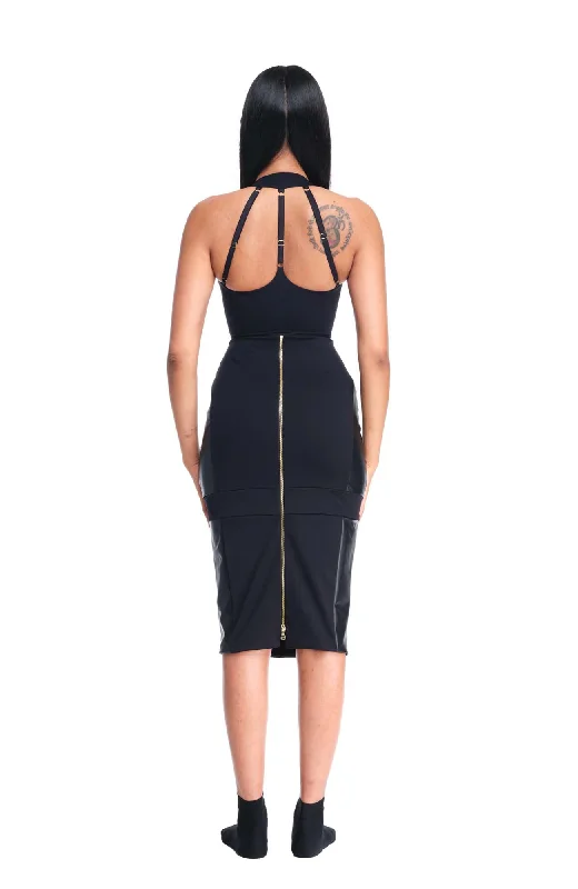 Women's sleep tops with comfortable fit-1739 / La Muse Pencil Skirt / Vegan leather