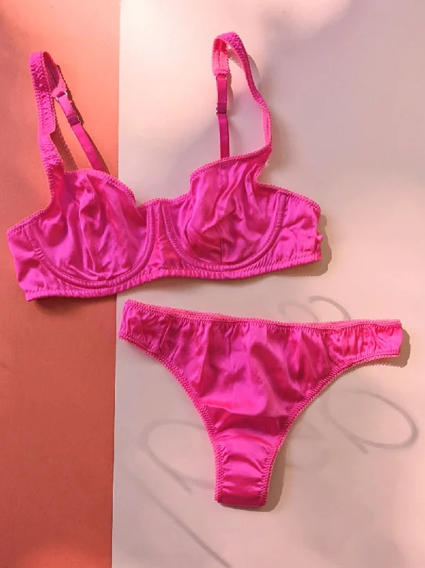 Women's panties with cute prints-Araks: Grier Silk Thong - L, Last One!