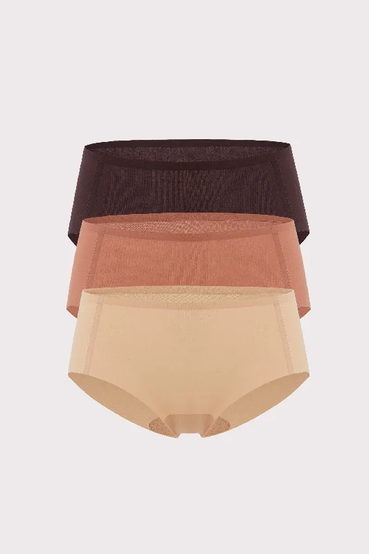 Women's panties with a no-show design for tight outfits-Barely Zero Low Waist Brief Trio