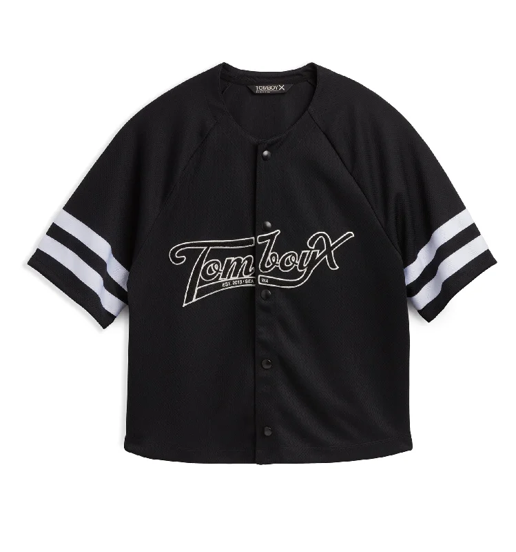 Comfortable women's sleep tops with relaxed fit-Baseball Jersey - TomboyX 10th Anniversary Comfortable women's sleep tops with relaxed fit-Baseball Jersey - TomboyX 10th Anniversary