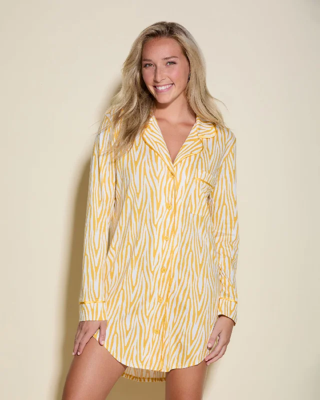 Women's sleep tops with relaxed look-Printed Nightshirt