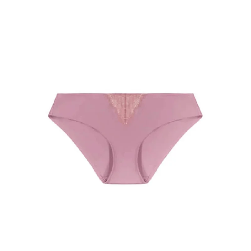Women's panties with a high waist for extra tummy control-Ribbons Bikini Brief - Foxglove Pink