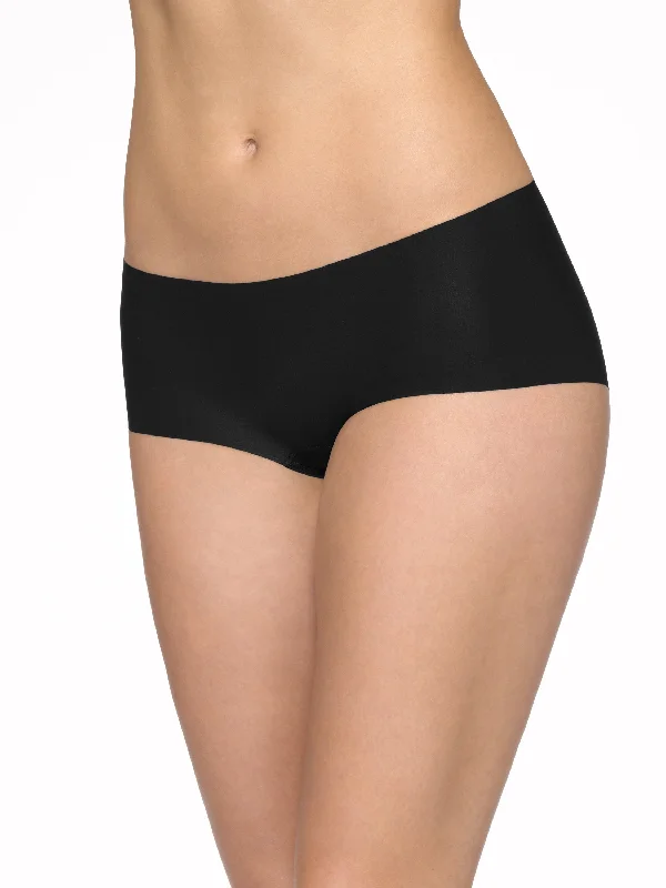 Women's panties for comfortable all-day wear-BreatheSoft® Boyshort Black