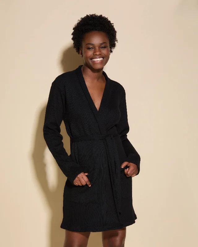 Elegant women's sleep tops with comfortable material-Robe Cardi
