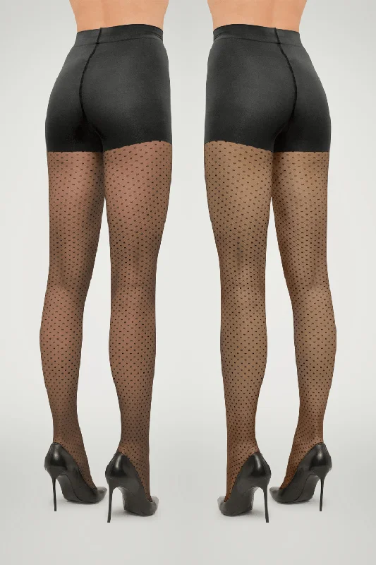 Bustiers and corsets for shaping in formal wear-Control Dots Tights 20 Denier