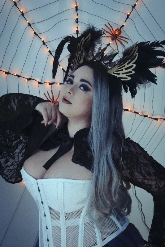 Bustiers and corsets with boning for support-Overbust mesh authentic corset with cups. Gothic Victorian, steampunk affordable, plus size