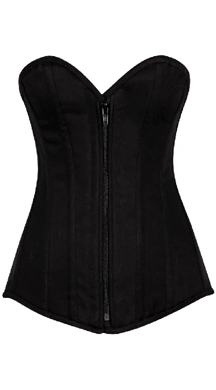 Bustiers and corsets for shaping in formal wear-Cotton Overbust Steel Boned Corset