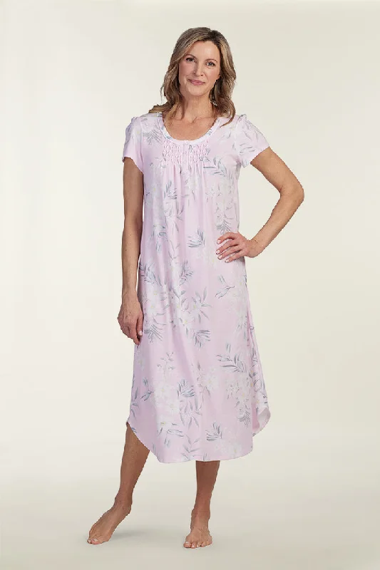 Women's sleep tops with delicate lace-Cottonessa Long Nightgown