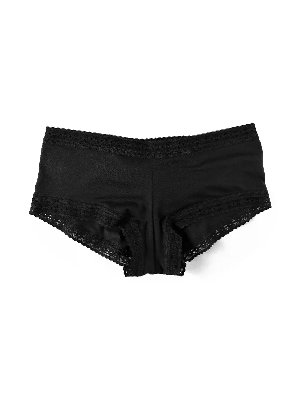 Lace-front panties for a delicate and sensual style-DreamEase® Boyshort Black