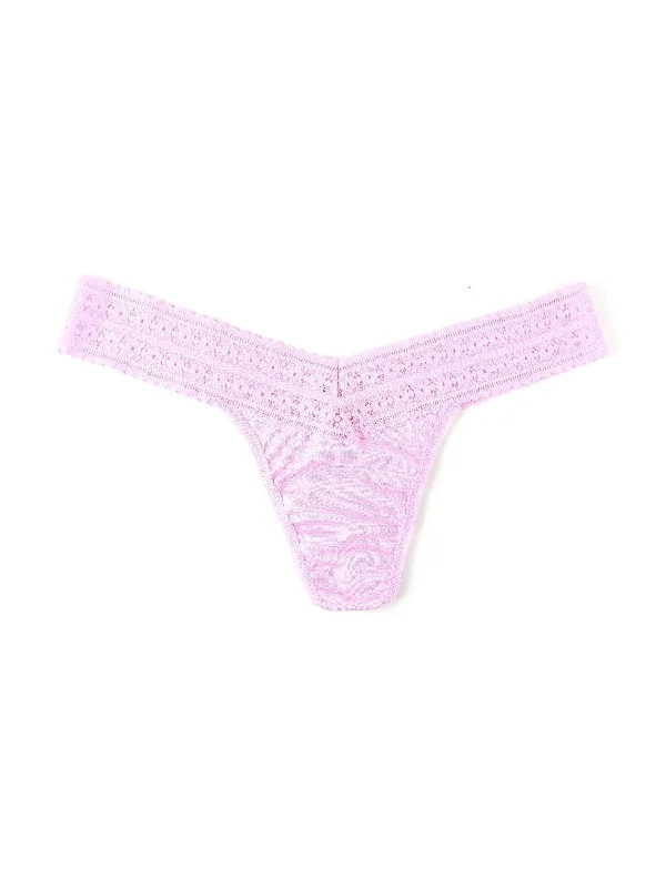 Women's panties for fuller figures-DreamEase® Low Rise Thong Cotton Candy Pink