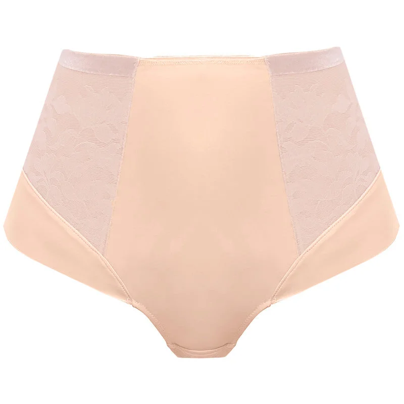 Women's panties for larger bodies with extra coverage-Illusion High Waist Brief Panty Natural Beige - Fantasie