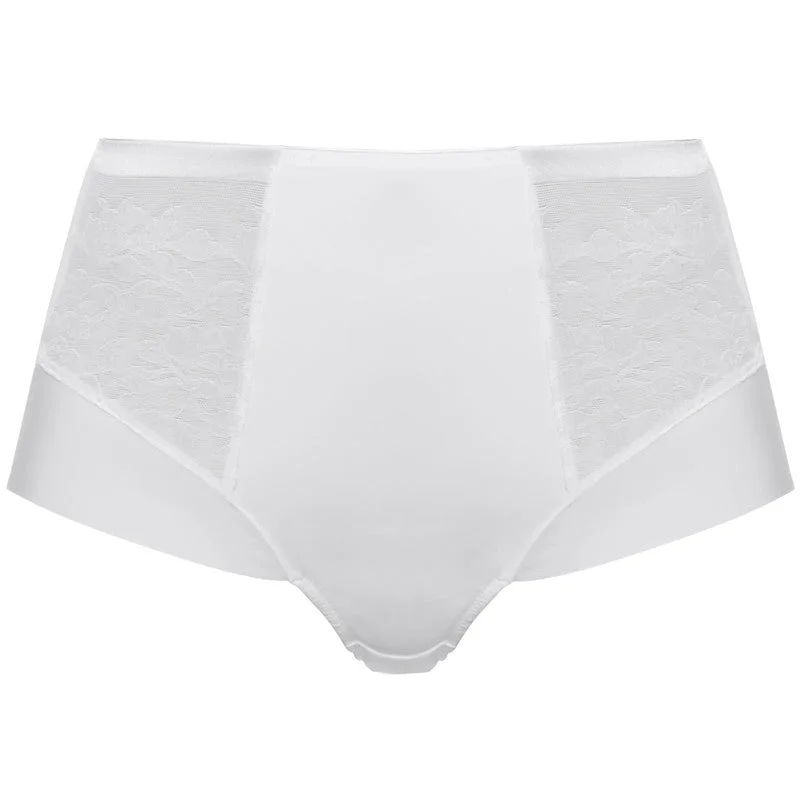 Women's panties with supportive waistband for extra comfort-Illusion High Waist Brief Panty White - Fantasie