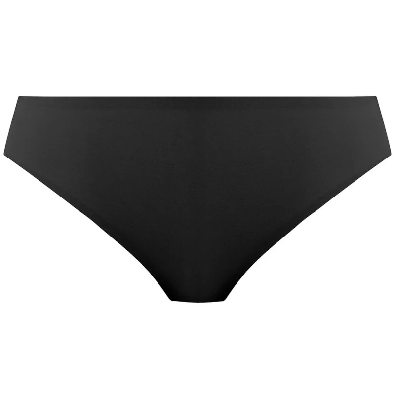 Women's panties for curvy figures with great coverage-Lace Ease Invisible Stretch Thong Black - Fantasie Women's panties for curvy figures with great coverage-Lace Ease Invisible Stretch Thong Black - Fantasie