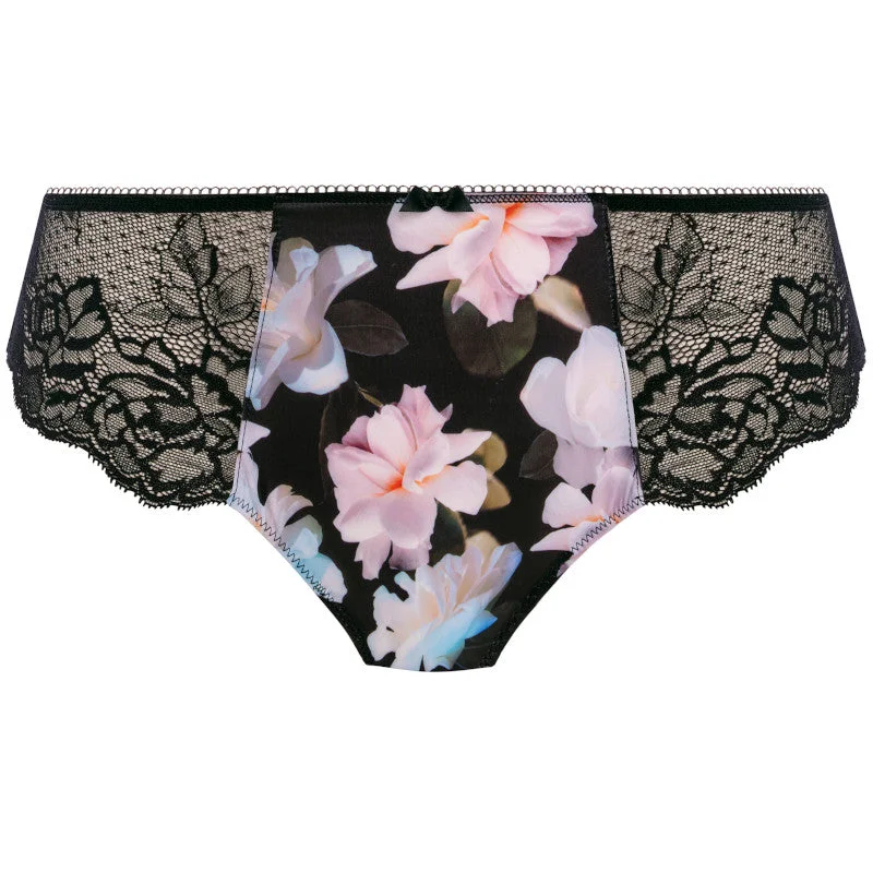 Women's panties for slimming effect with soft control-Rhiannon Brazilian Brief Midnight Rose Print - Fantasie Women's panties for slimming effect with soft control-Rhiannon Brazilian Brief Midnight Rose Print - Fantasie