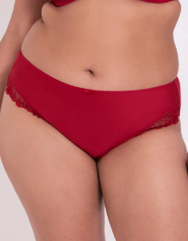 Comfortable women's panties for everyday wear-Flirtelle Emilie Classic Brief Red