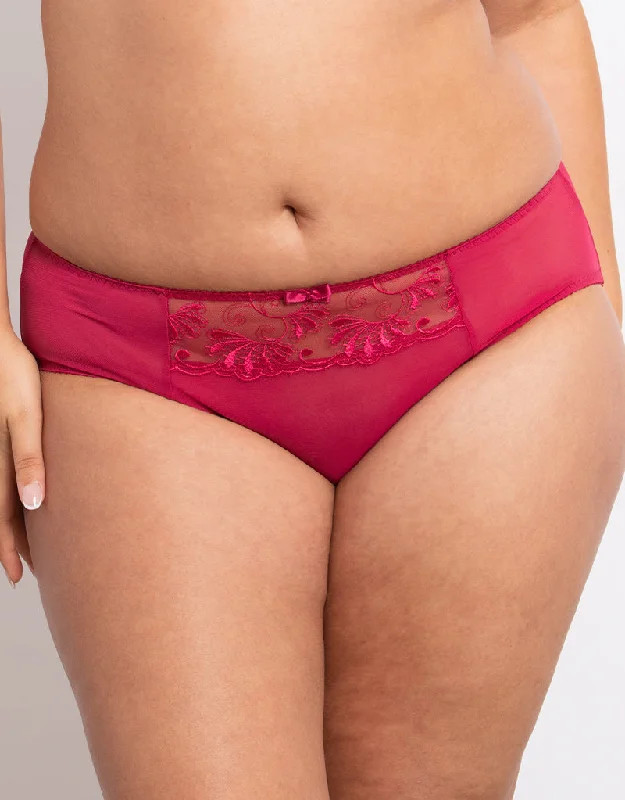 Women's panties for active lifestyles with moisture-wicking fabric-Flirtelle Orla Brief Raspberry