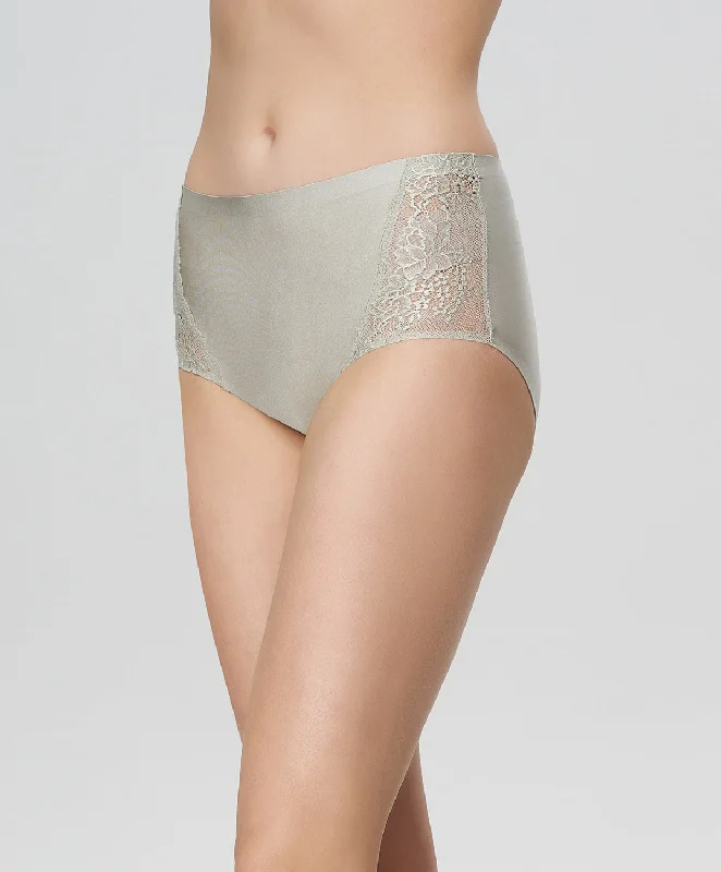 Women's cotton panties with stretch comfort-Freecut Florals High-Waist Panty