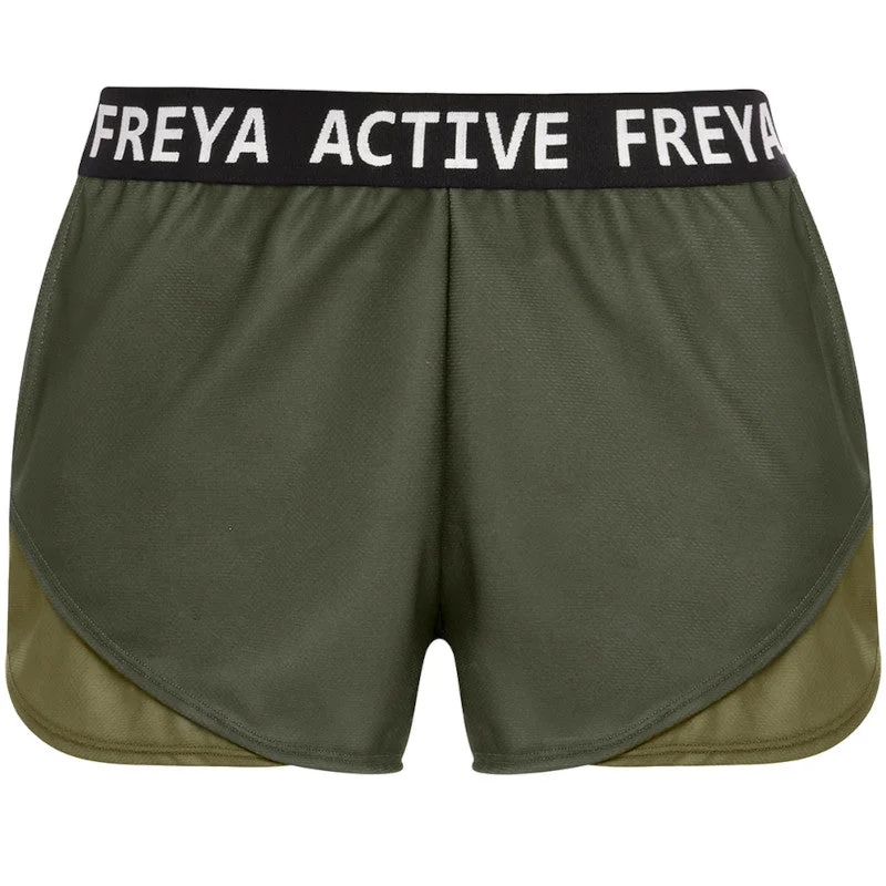 Sports panties for running and training-Freya Active Player Exercise Short Khaki Green