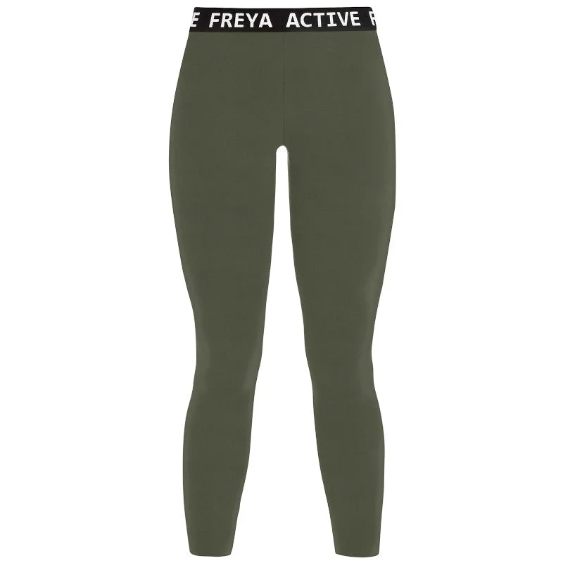 Women's panties for maximum comfort and support-Freya Power Sculpt Exercise Leggings Khaki Green Women's panties for maximum comfort and support-Freya Power Sculpt Exercise Leggings Khaki Green