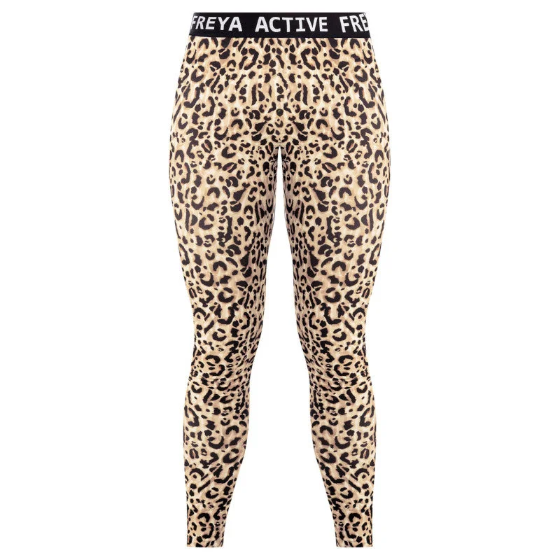 Women's panties with side lace for added style-Freya Power Sculpt Exercise Leggings Leopard Print