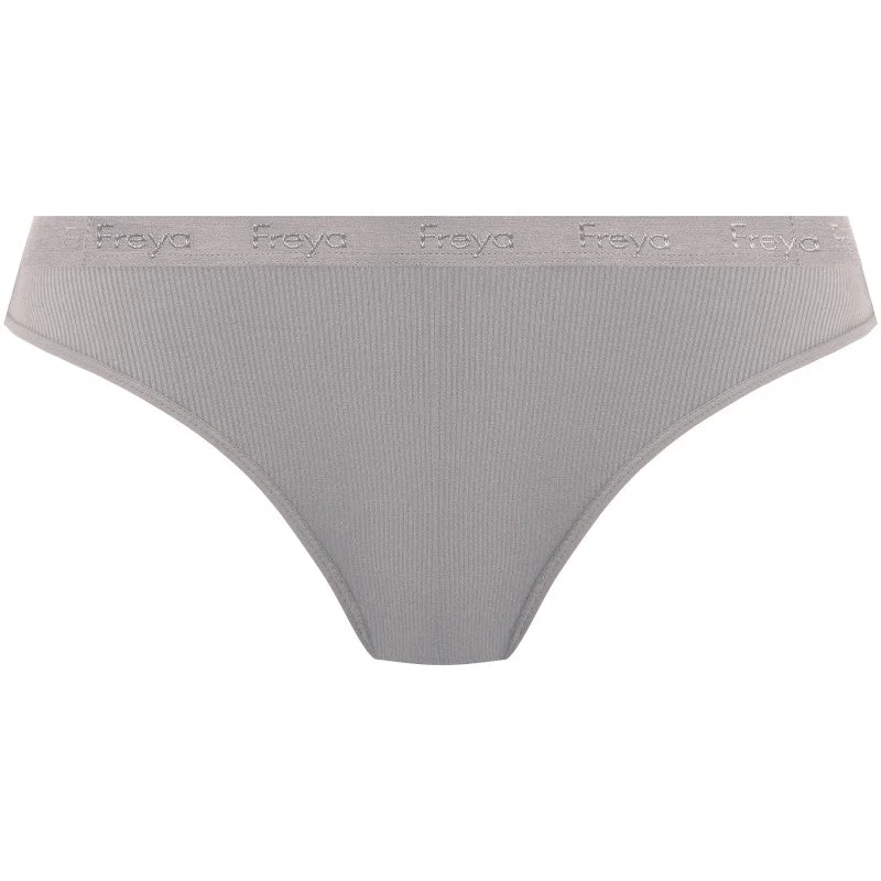 Women's panties with a high waist for extra tummy control-Chill Thong Cool Grey - Freya
