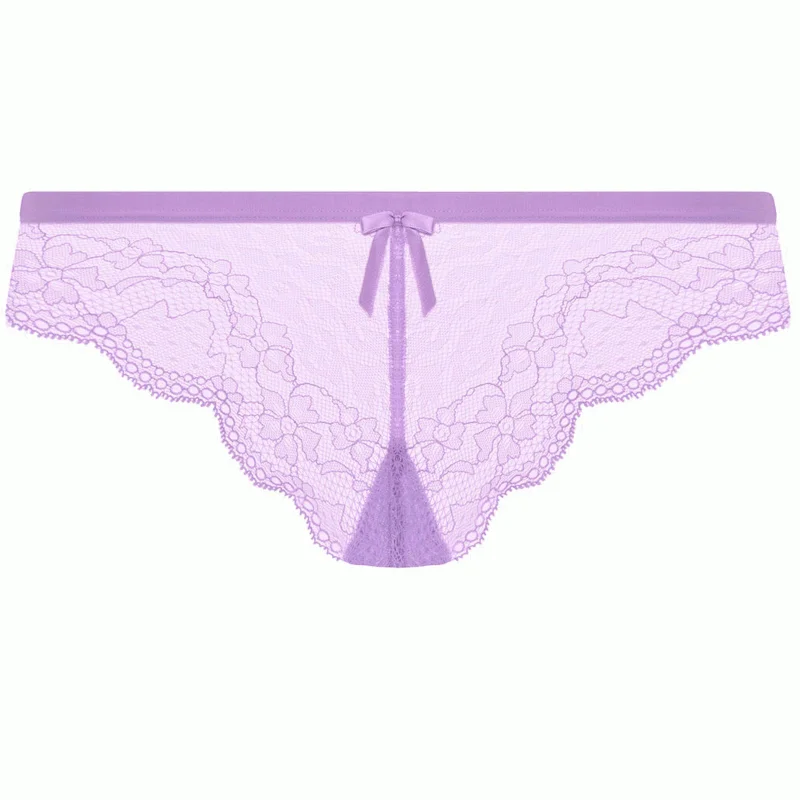Women's panties with smooth waistbands for ultimate comfort-Fancies Thong Purple Rose - Freya