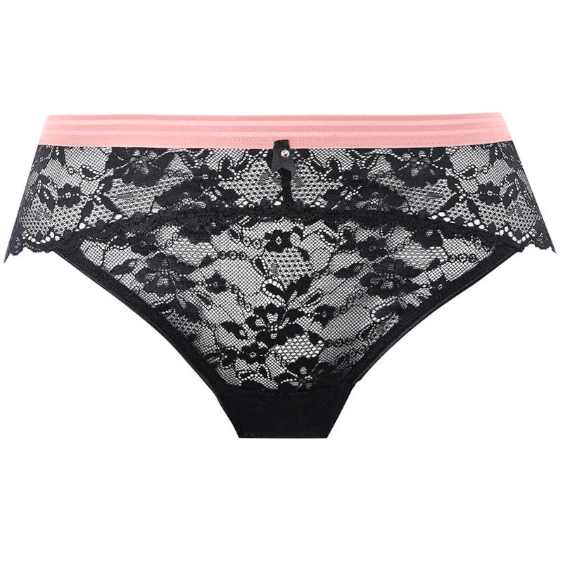 Comfortable and soft cotton panties for daily wear-Offbeat Brief Black - Freya