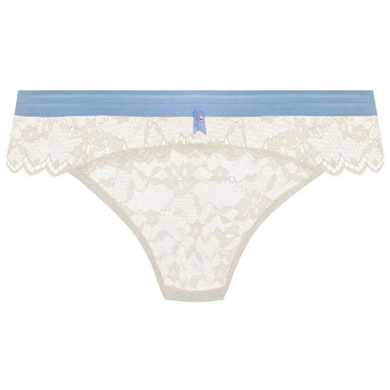 Sports bras and panties for workout wear-Offbeat Brief Something Blue Ivory - Freya