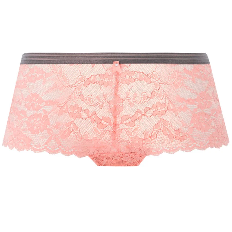 Women's seamless panties for a sleek fit-Offbeat Short Rosehip Pink - Freya