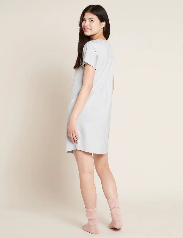 Soft satin sleep tops for women-Goodnight Nightdress - Dove