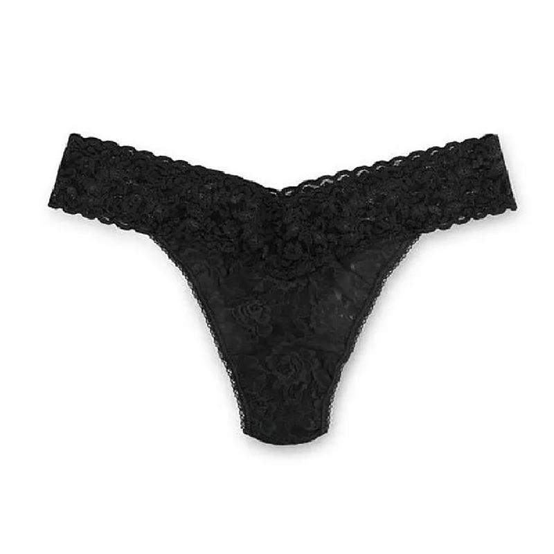 Women's panties with fabric blend for all-day comfort-Hanky Panky Lace Original Rise Thong