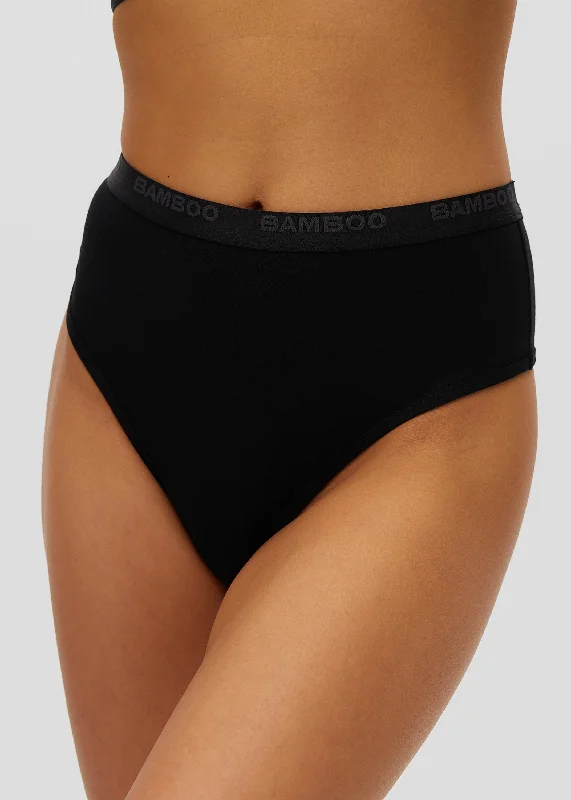 Women's panties for high-impact activities-High Waisted Thong