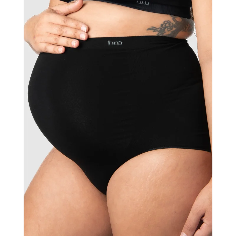 Women's panties with smooth fabric for no-show lines-My Necessity Seamless Full Pregnancy Brief Panty Black - Hotmilk Women's panties with smooth fabric for no-show lines-My Necessity Seamless Full Pregnancy Brief Panty Black - Hotmilk