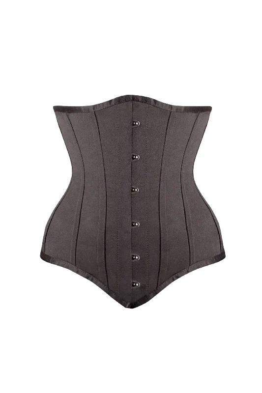 Bustiers and corsets for figure enhancement-Instant Shape Black Satin Longline Underbust