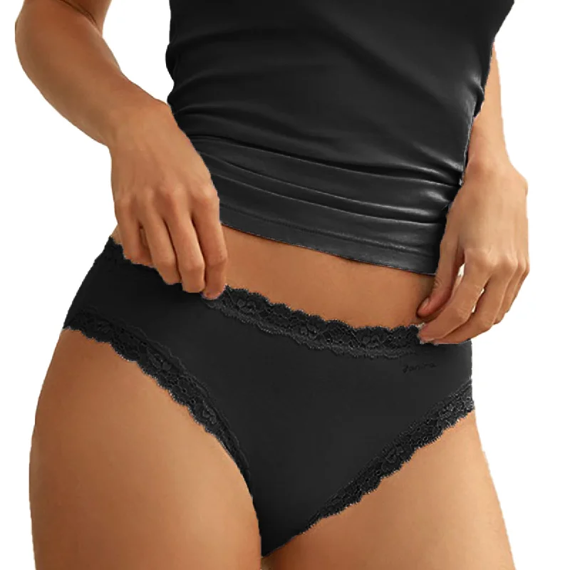 Women's panties for post-operative comfort with soft fabric-Janira Fresh Cotton Bikini w/ Lace Trim Women's panties for post-operative comfort with soft fabric-Janira Fresh Cotton Bikini w/ Lace Trim